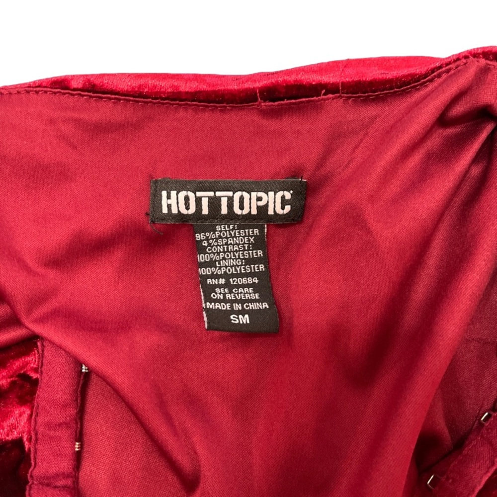 Hot Topic red bell sleeve dress small - Picture 7 of 7